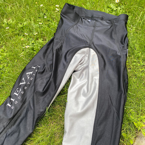 Reithose "Comfy Tracks" mit Heval  Aufdruck Größe 38 (fällt aus wie 40) - Vorführmodell High Waist, Schwarz (20) und Silber (19) 